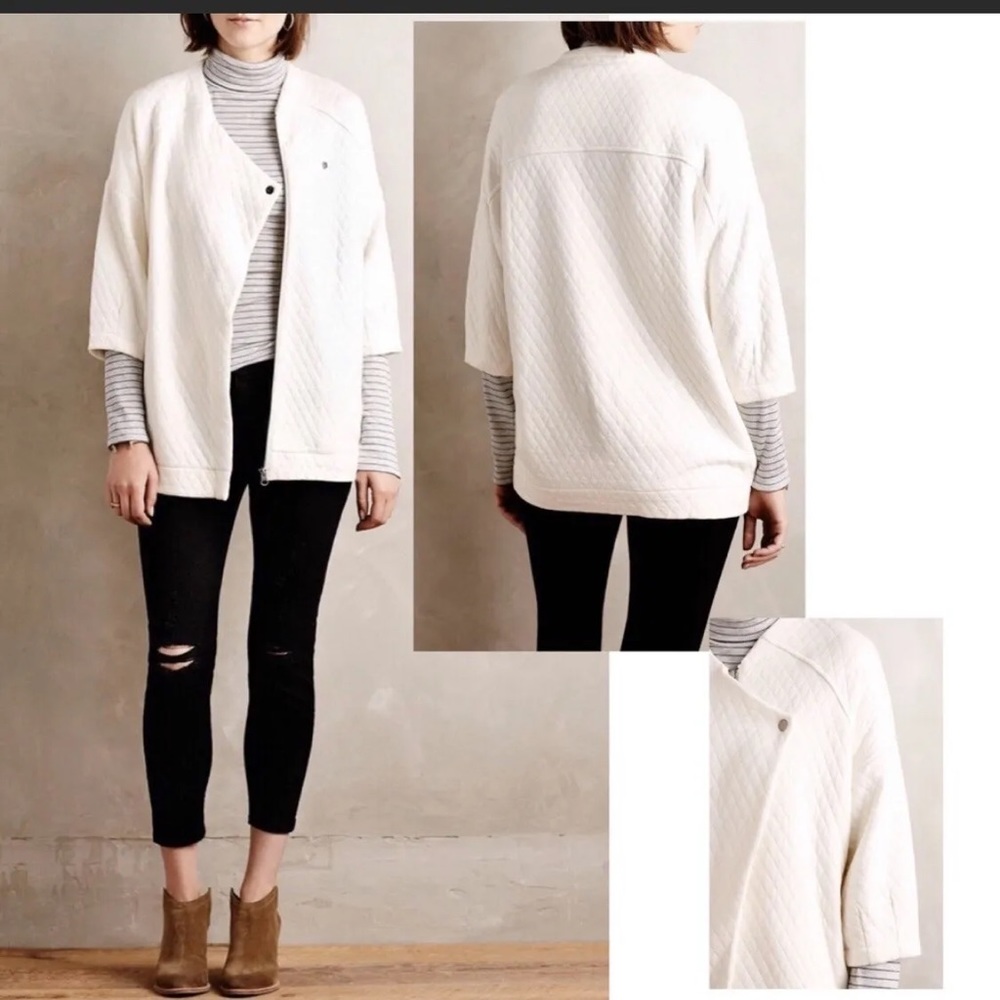 NWOT Ivory Quilted Jacket